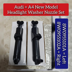 Headlight Washer Nozzle Left 8W0955102A & Right 8W0955101A Compatible With AUDI A4