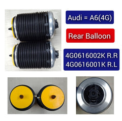 Rear Right Air Spring Air Suspension 4G0616002Q 4G0616002R 4G0616002K 4G0616002S 4G0616002T Compatible With AUDI A6 C7 (4G2, 4GC) | A6 / S6 & A6 C7 Avant (4G5, 4GD) | A6 / S6 & A7 Sportback (4GA, 4GF) | A7 / S7 (2010-18)