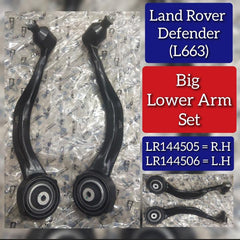 Front Big Lower Arm Set Right LR144505 Left LR144506 Compatible with LAND ROVER DEFENDER Station Wagon (L663) & DISCOVERY V (L462)