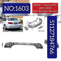 Rear Bumper Bracket 51127184766 Compatible With BMW 5 SERIES F10 (2011-2013) Tag No.1603