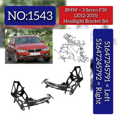 Headlight Bracket Left 51647245791 Right 51647245792 Compatible With BMW 3 SERIES F30 Tag No.1543