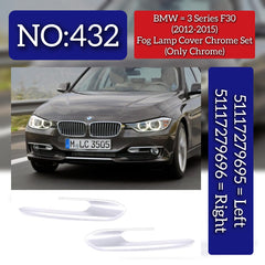 Fog Lamp Trim (Only Chrome ) Left 51117279695 Right 51117279696 Compatible With BMW 3 SERIES F30 Tah No.432