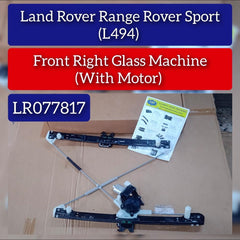 Front Right Glass Machine Without Motor LR077817 Compatible With Land Rover Range Rover (L494)