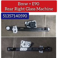 Rear Right Power Window Regulator 51357140590 Compatible with BMW 3 Series (E90)