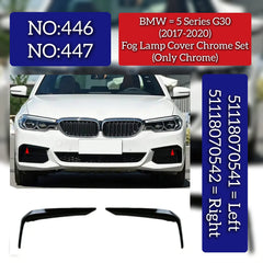Fog Lamp Cover Chrome Set (Only Chrome) Left 51118070541 Right 51118070542 Compatible With BMW 3 Series G20 Tag No.446/447