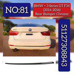 Rear Bumper Chrome 51127308843 Compatible With BMW 3 Series F34 GT Tag No.81