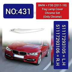 Fog Lamp Trim Left 51117293105 Right 51117293106 Compatible With BMW 3 SERIES F30 (2011-2018) Tag No.431