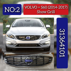 Front Bumper Show Grill 31364101 Compatible With Volvo S60 (2014-2017) Tag No.2