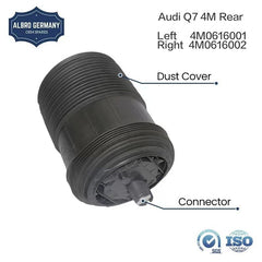 Rear Left Air Suspension Spring Bag 4M0616001P 4M0616001AA 4M0616001AH Compatible With AUDI Q7 4MB, 4MG, 4MQ