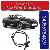 Rear Wheel Speed Sensor 34356784619 Compatible With BMW Z4 Roadster (E89)