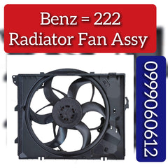 Engine Radiator Cooling Fan Assembly 0999060612 Compatible With Mercedes Benz E CLASS W222