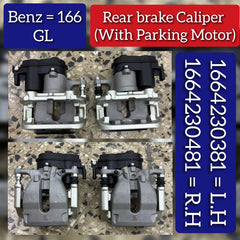 Rear Brake Caliper (With Parking Motor) Left 1664230381 Right 1664230481 Compatible With MERCEDES-BENZ GL-CLASS (X166)