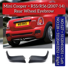Rear Wheel (Eyebrow) Left 51120413251 Right 51120413252 Compatible With Mini Cooper S (R56)