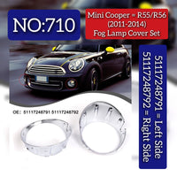 Fog Lamp Frame Plating Left 51117248791 & Right 51117248792 Compatible With Mini Cooper S (R56) Tag No.710