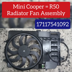 Engine Radiator Cooling Fan Assembly 17117541092 17107529272 Compatible With MINI R50