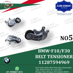 Belt Tensioner With Pulley 11287594969 11287622787 Compatible with BMW 1 Series (F20) & 3 Series (F30, F80) & 3 Gran Turismo (F34) & 5 Series (F10) & 5 Gran Turismo (F07) & X1 (E84) & X3 (F25)