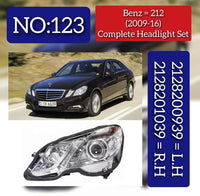Headlight Headlamp Left 2128200939 & Right 2128201039 Compatible With MERCEDES-BENZ E-CLASS (W212) Tag No.123