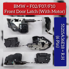 Front Door Latch Right (With Motor) 51215A36E18 & 51217185690 Compatible With BMW & 5 (F10) 7 (F01, F02, F03, F04)