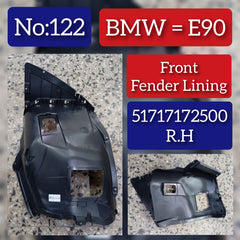 Front Right fender Liner 51717172500 Compatible With BMW & BMW 3 SERIES E90 2006-2012 Tag No.122