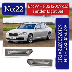 Front fender Light Left 63137203371 Right 63137203372 Compatible With BMW & 7 SERIES F02 2009-2016 Tag No.22