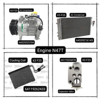 AC Condenser 64539216143 9216143 Compatible with BMW X3 (F25) Tag 106