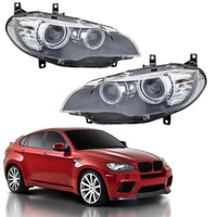 Complete Headlight Set Left 63117287009 & Right 63117287010 Compatible With BMW E71 2007-2014