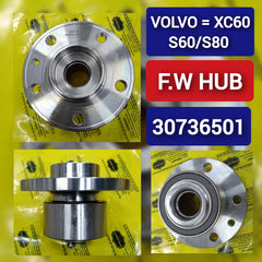 Front Wheel Hub 31360096 30736501 Compatible With VOLVO S60 II 134 & S80 & XC60