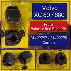Front Stabilizer Sway Bar Bushing Kit 31429797 31429795 Compatible With VOLVO S60 II (134) & XC60 I SUV (156)