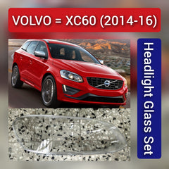 Front Headlight Glass Compatible with VOLVO XC60 2014 - 2016.