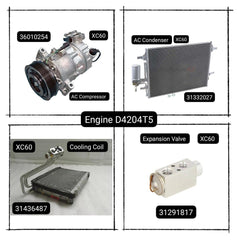 Air Conditioning Evaporator (Cooling Coil) 31436487 Compatible with LAND ROVER DISCOVERY SPORT (L550) & RANGE ROVER EVOQUE (L538) & VOLVO S60 II (134) & S80 II (124) & XC60 I SUV (156) & XC60 I VAN (156)