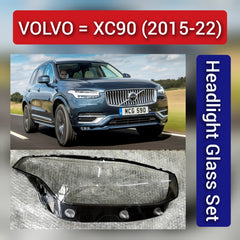 Front Headlight Glass Compatible with Volvo XC90 2015 - 2022.
