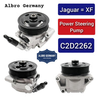 Power Steering Pump C2D2262 LR00750 9X23-3A696-AA Compatible with JAGUAR XF I (X250) XJ (X351) XF - Small Pulley