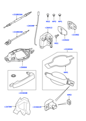 Rear Door Latch Cable FQZ000060 Compatible With LAND ROVER RANGE ROVER III (L322)
