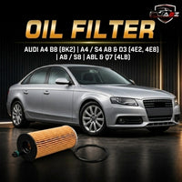 Oil Filter E73HD134 & 057115561L & OX196/1D 057115561K Compatible With AUDI A4 B8 (8K2) | A4 / S4 A8 & D3 (4E2, 4E8) | A8 / S8 | A8L & Q7 (4LB)Tag : 58