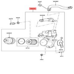 ELBOW LR006653 Compatible With RANGE ROVER EVOQUE Convertible (L538) FREELANDER 2 (L359) | LR2 Tag No.158