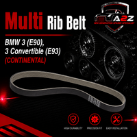 Multi Rib Belt 6PK1836 11287790450 Compatible With BMW 3 (E90), 3 Convertible (E93) (CONTINENTAL)