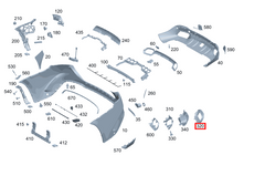 Tailpipe Bright Frame Exhaust Cover Left 1678856900 & Right 1678857000 Compatible With Mercedes Benz GLE W167 & GLS W167 & GLC X253 2020-2024 Tag No.215