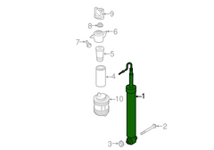 Rear Air Suspension Shock Absorber Strut 80A616025 Compatible With AUDI Q5 (FYB, FYG)