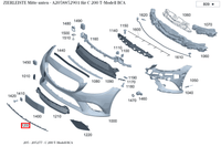 Front Bumper Chrome 2058852901 Compatible With MERCEDES-BENZ C-CLASS (W205) (2019-2022) Tag No.150