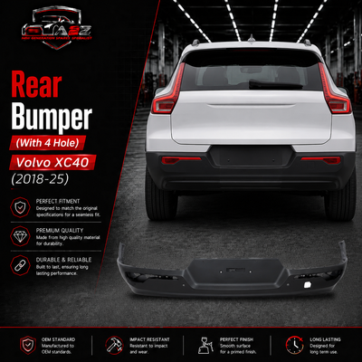 Rear Bumper (With 4 Hole) 31663160 31689481 36011867 36011869 Compatible With Volvo XC40 (2018-25)