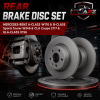 Rear Brake Disc Set 2464230712 A2464230112 A2464230712 2464230112 246423011207 Compatible With MERCEDES-BENZ A-CLASS W176 & B-CLASS Sports Tourer W246 & CLA Coupe C117 & GLA-CLASS X156