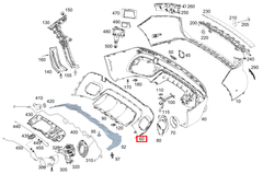 Rear Bumper Chrome A2478859000 Compatible With Mercedes Benz B-Class W247 Tag No.227