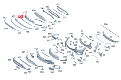 Front Bumper Chrome 2538852404 Compatible With Mercedes-Benz GLC-CLASS W253 (2020-2022) Tag No.264