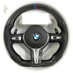 Carbon Fiber Steering Wheel With Air Bag (Big Hole) Compatible with BMW 5 Series F10