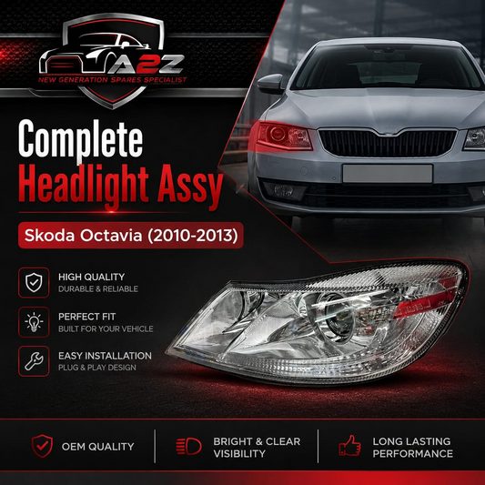 Complete Headlight Assy Set (9 Pin) Left 1Z2941017R & Right 1Z2941018R Compatible With Skoda Octavia (2010-2013) Tag No.171