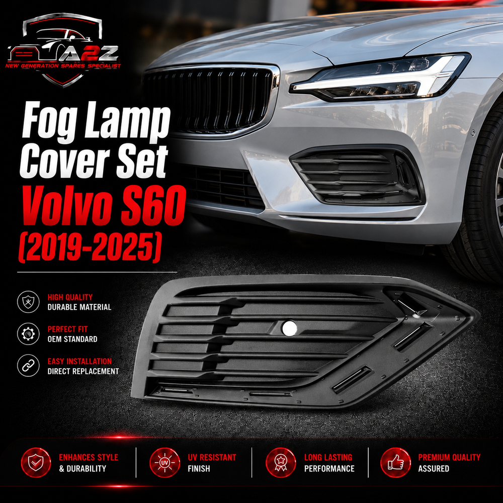 Fog Lamp Cover Set Left 31688826 & Right 31688827 Compatible With Volvo S60 (2019-25)
