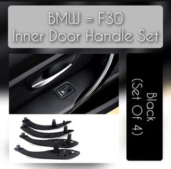 Inner Door Pull Handle Set Front Left 51417279311 Front Right51417279312 Rear Left 51427281465 Rear Right 51427281466 Compatible With BMW 3 Series F30 F31 F35