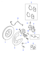 Front Brake Pad Wear Sensor C2P12722 Compatible With JAGUAR F-TYPE Convertible X152 & XF I X250 & XJ X351