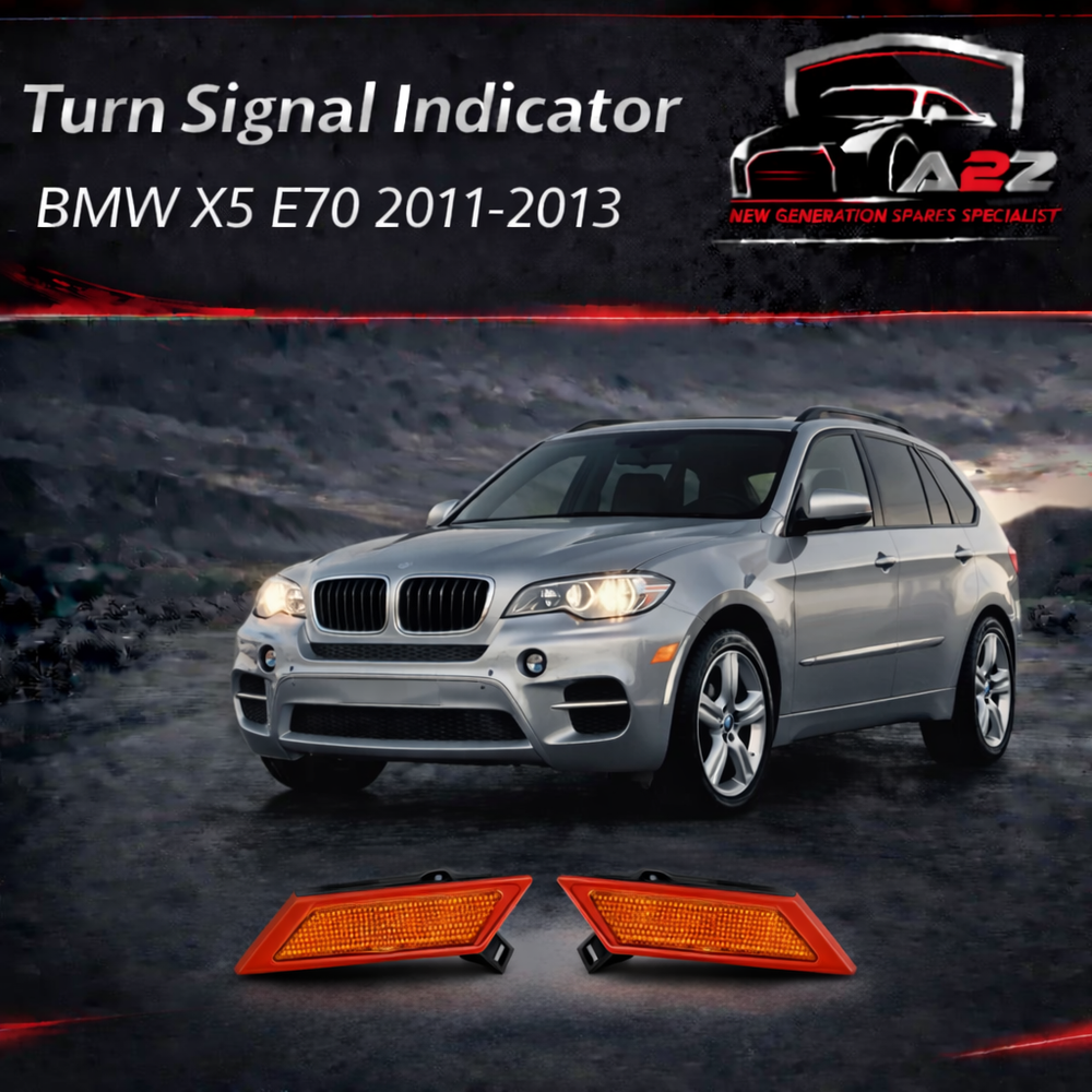 Front Bumper Reflector Left 63147274433 & Right 63147274434 Compatible with BMW X5 E70 2011-2013 Tag-FBL-06