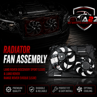 Radiator Fan Assembly LR044833 LR100366 Compatible With Land Rover Discovery Sport (L550) & Land Rover Range Rover Evoque (L538)